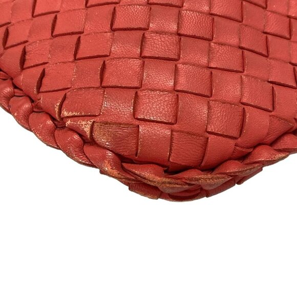Auth BOTTEGA VENETA Large Veneta bag - Red Leather Handbag - Picture 6 of 14